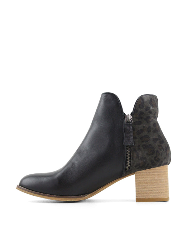 Bueno Evie Black Leopard Boots