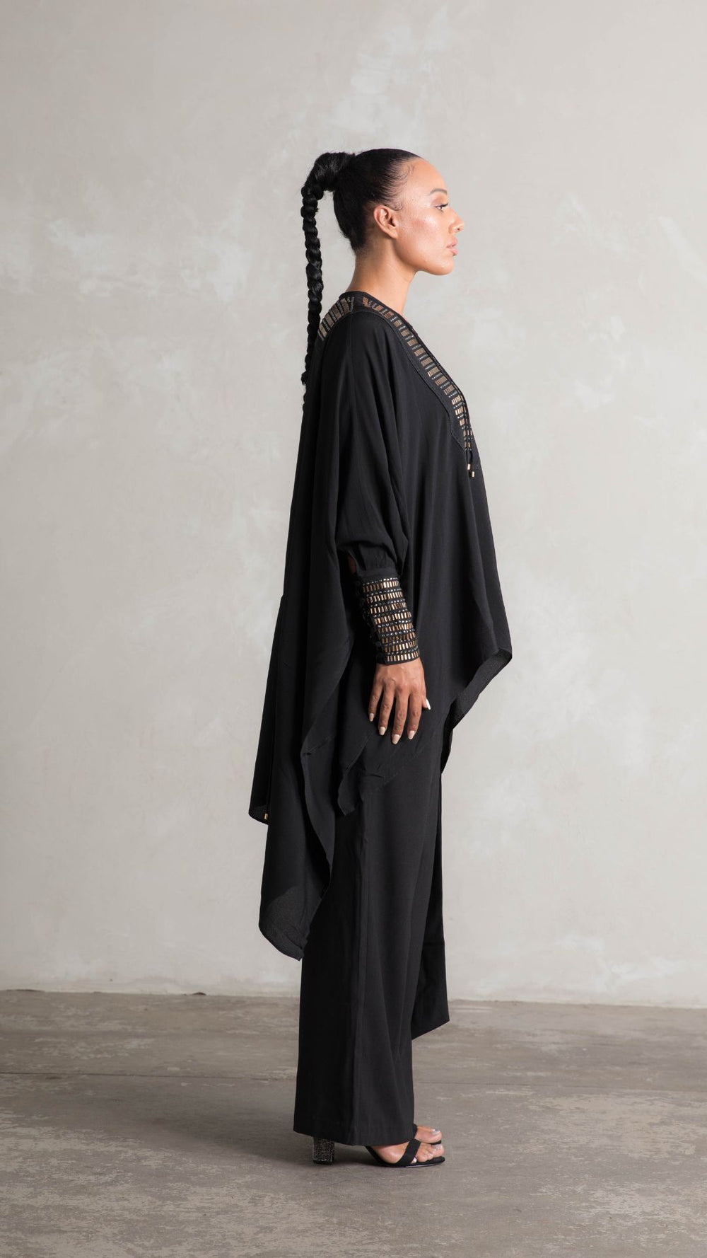 Black Chiara Kaftan Dress