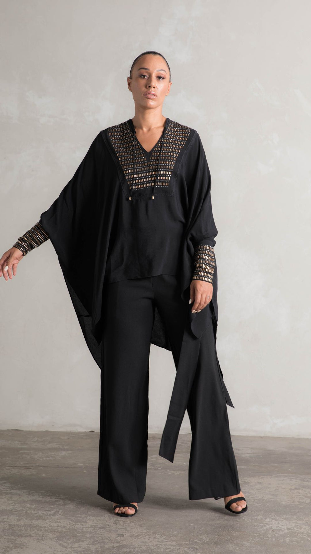 Black Chiara Kaftan Dress