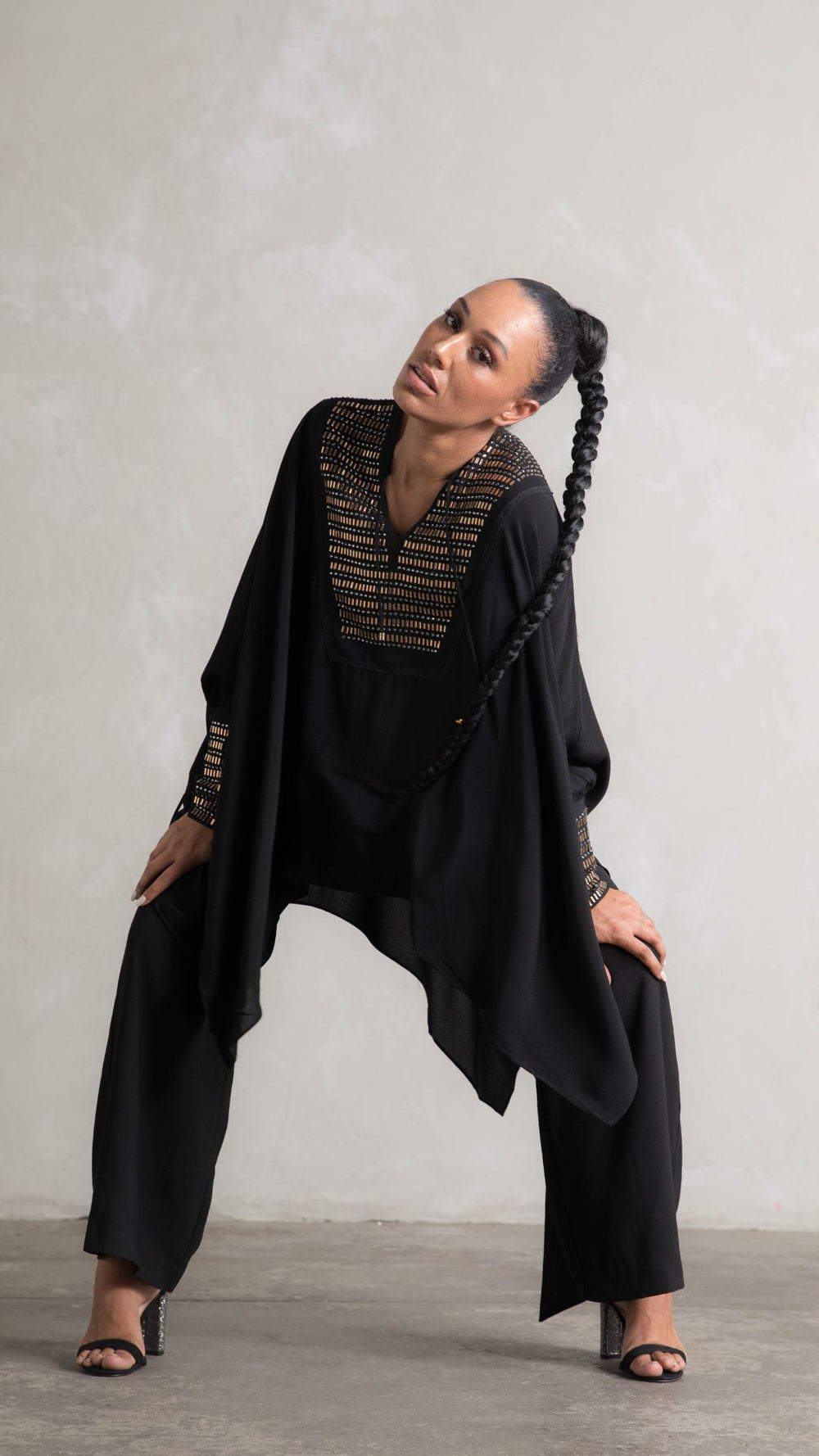 Black Chiara Kaftan Dress