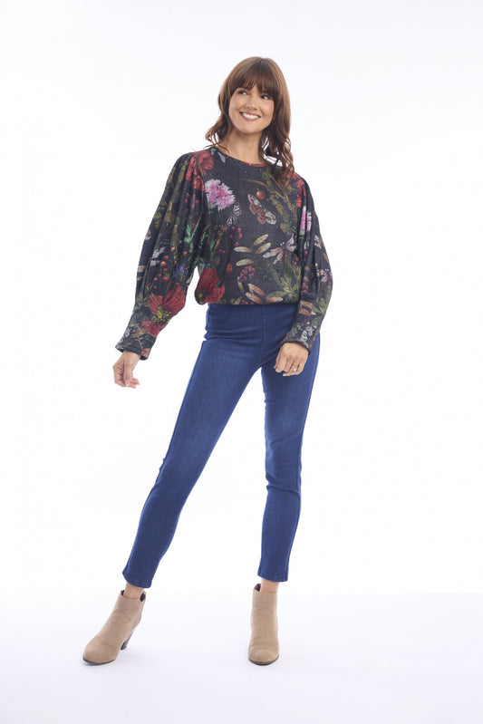 Mana Knit Jumper Gathered Sleeve