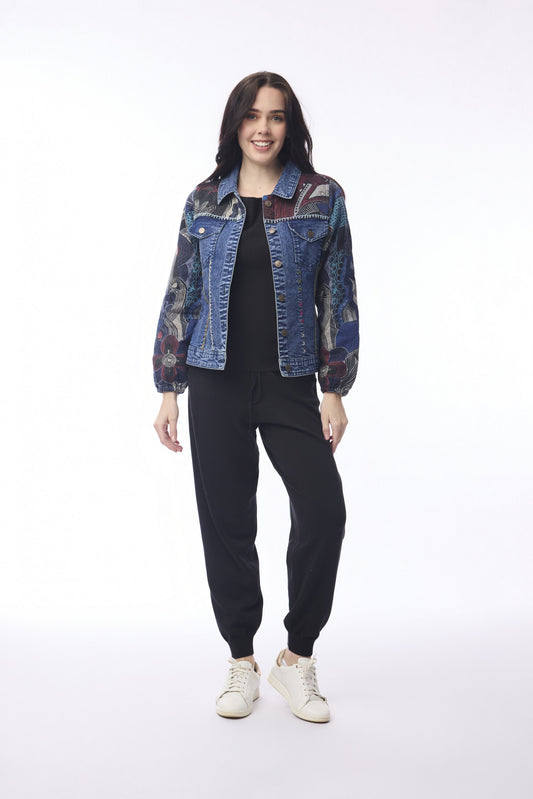 Abstract Denim Jacket
