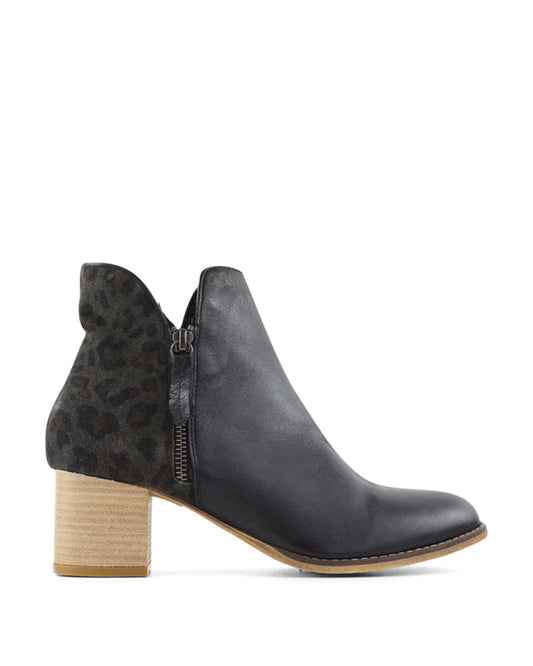 Bueno Evie Black Leopard Boots