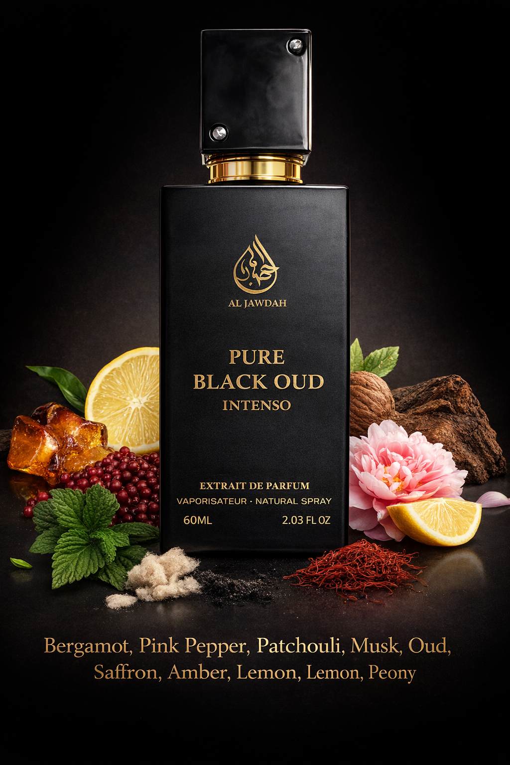 Pure Black Oud Intenso - Extrait de parfum by Al Jawdah 60 ML
