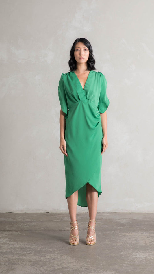 Topaz Wrap Dress - Green