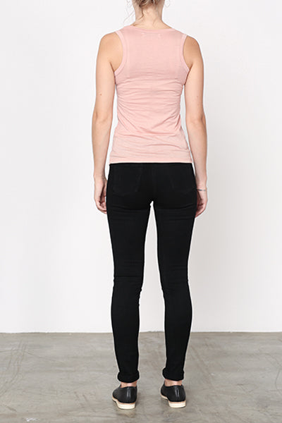 Paperweight Raceback Singlet Dusty Rose