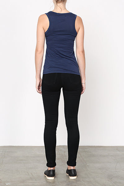 Paperweight Raceback Singlet Navy