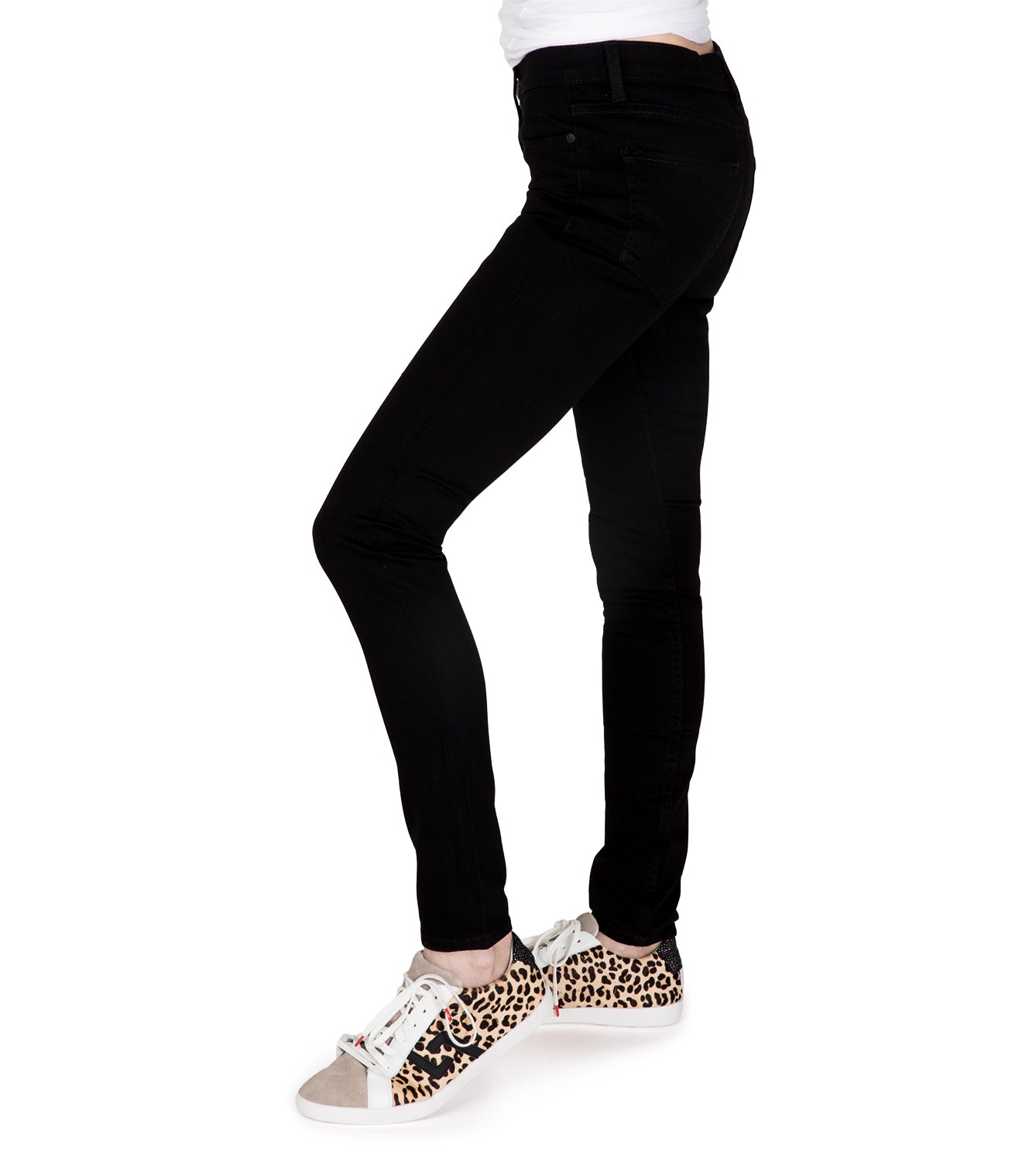 Womens Mid Rise Skinny / Jet Black