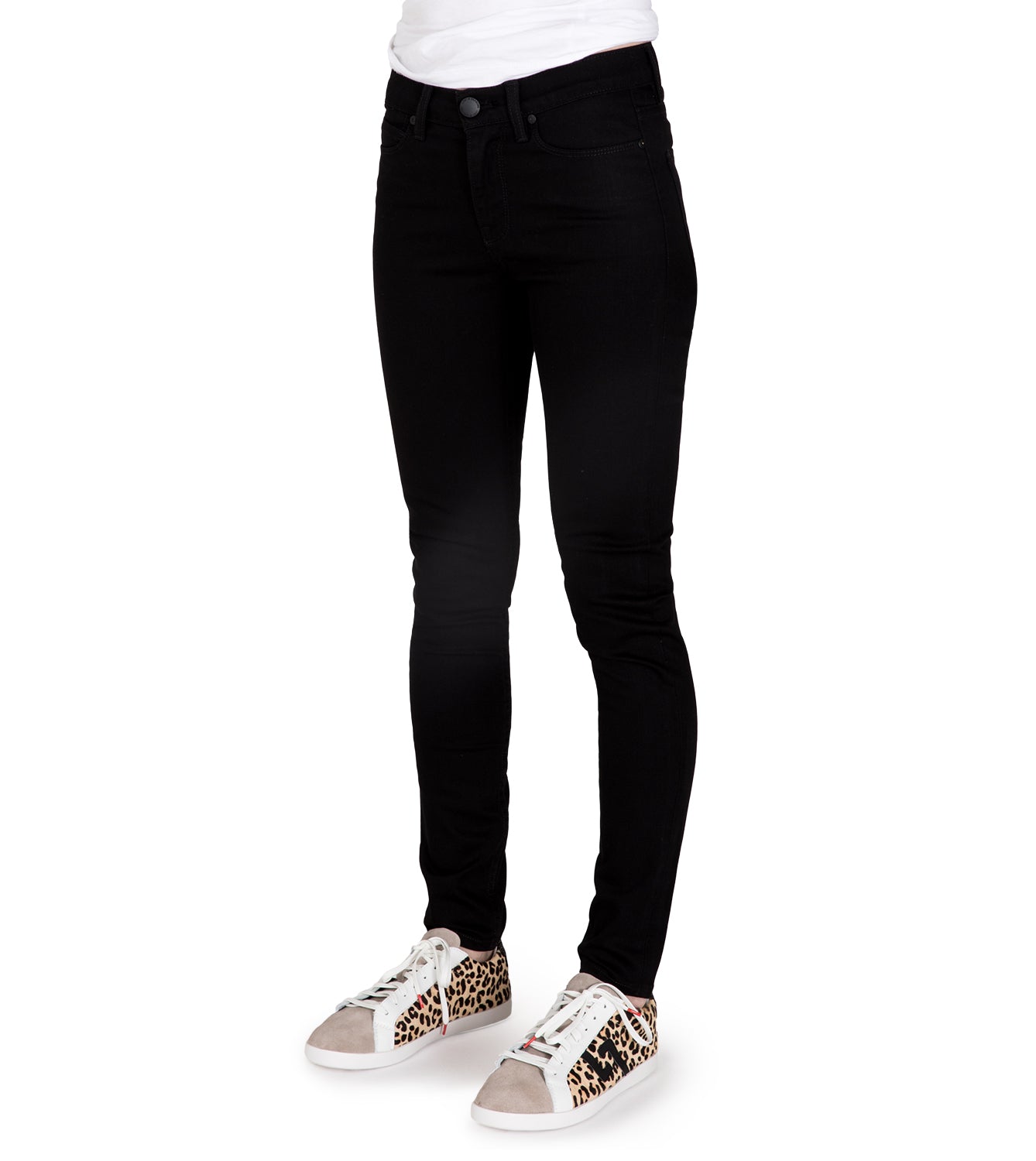 Womens Mid Rise Skinny / Jet Black