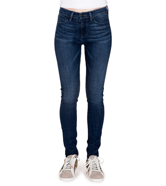 Womens Mid Rise Skinny / Mid Indigo Blue