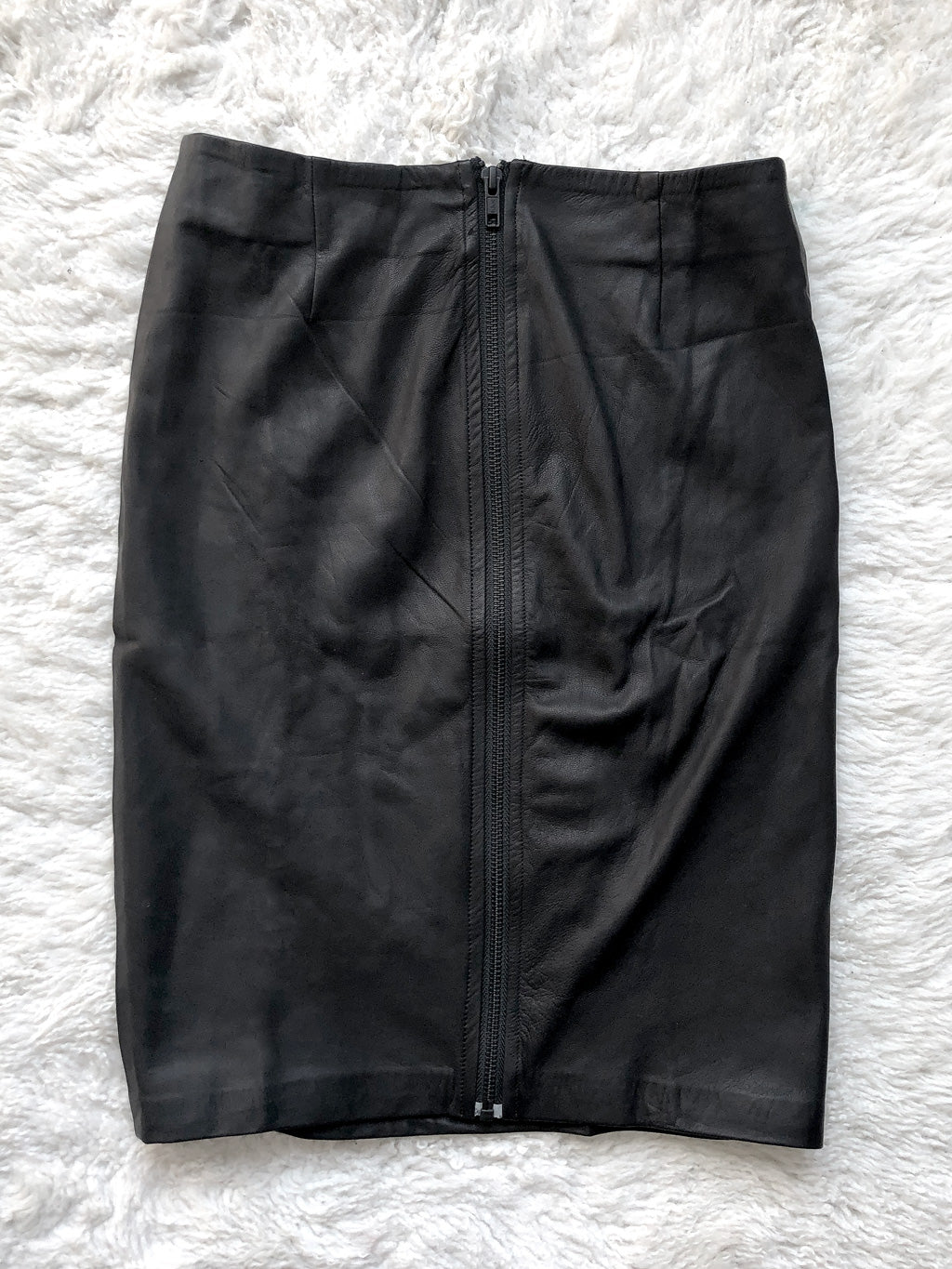 Pencil Skirt with Back Zip Black